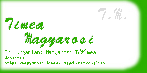 timea magyarosi business card